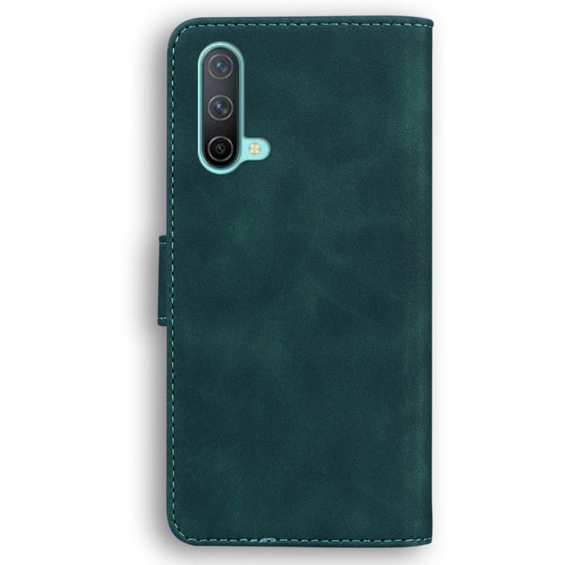 Capa Flip Para OnePlus Nord CE 5G Borboleta Com Toque De Pele