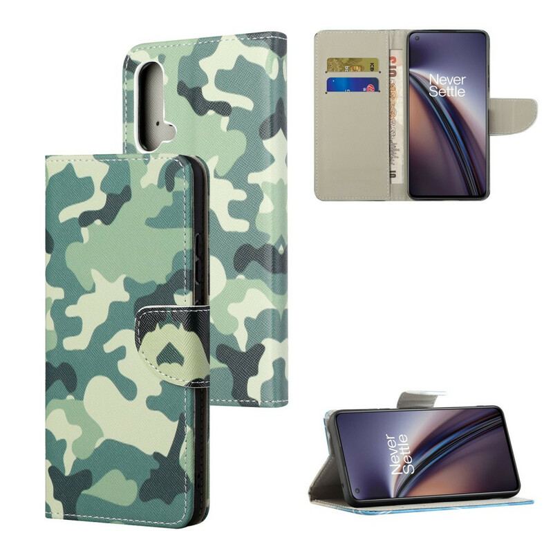 Capa Flip Para OnePlus Nord CE 5G Camuflagem Militar