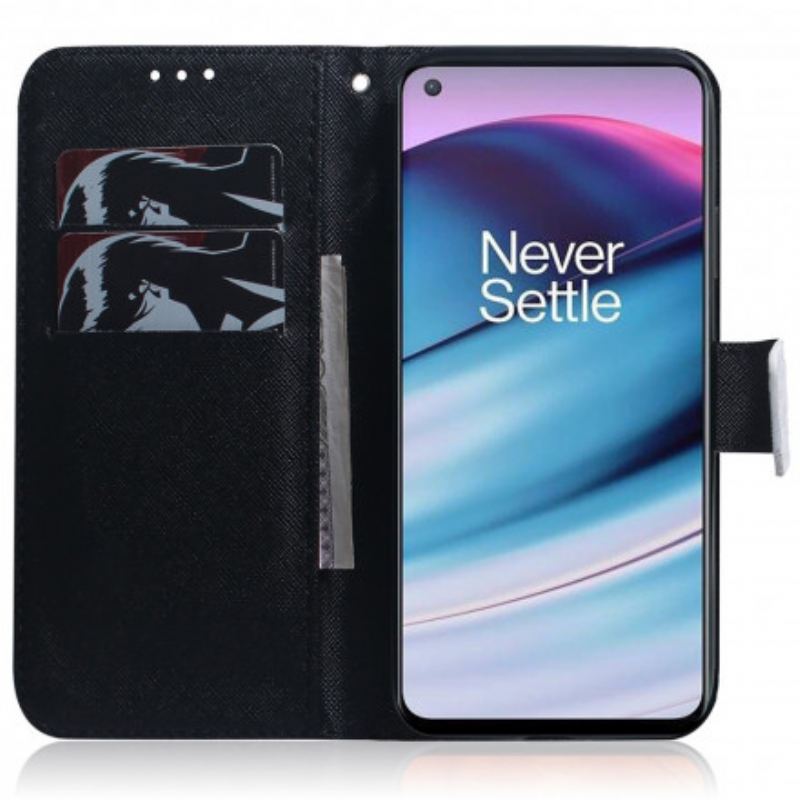 Capa Flip Para OnePlus Nord CE 5G Cara De Panda