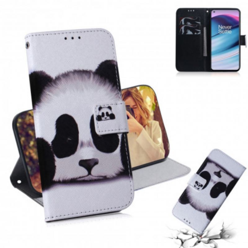 Capa Flip Para OnePlus Nord CE 5G Cara De Panda