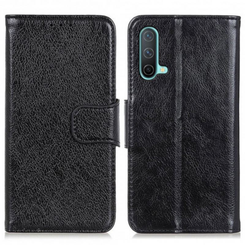 Capa Flip Para OnePlus Nord CE 5G Couro Napa Rachado