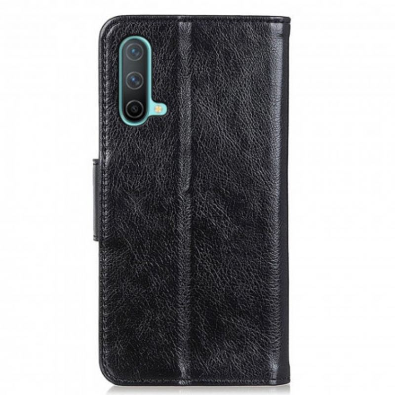 Capa Flip Para OnePlus Nord CE 5G Couro Napa Rachado