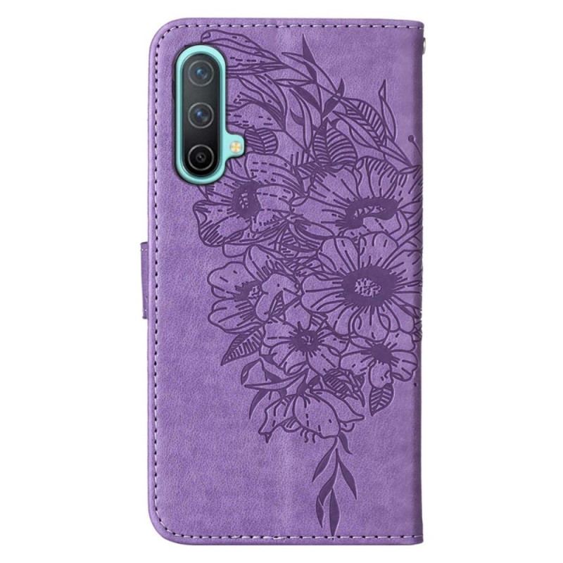 Capa Flip Para OnePlus Nord CE 5G Desenho De Borboleta