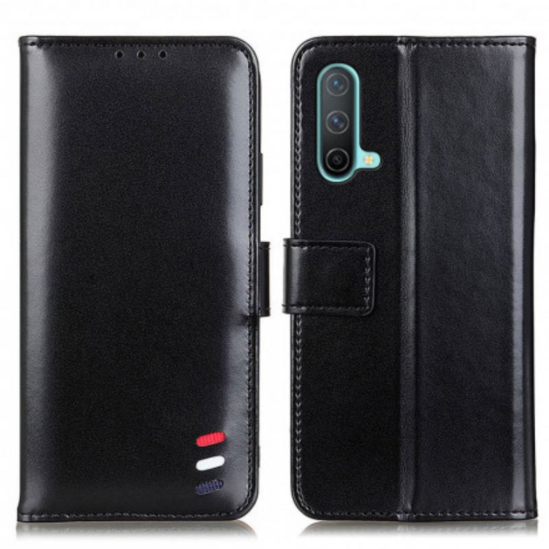 Capa Flip Para OnePlus Nord CE 5G Efeito Couro Tricolor