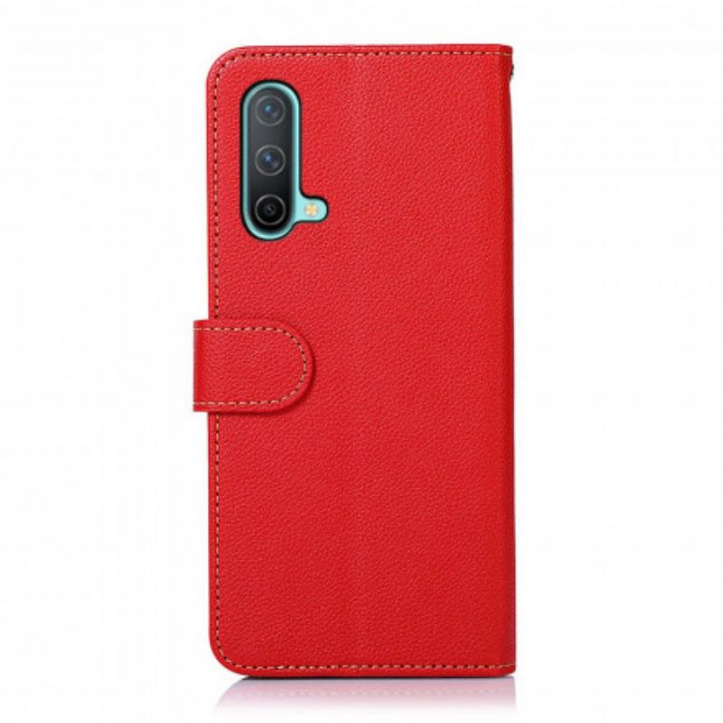 Capa Flip Para OnePlus Nord CE 5G Estilo Lichia Rfid Khazneh