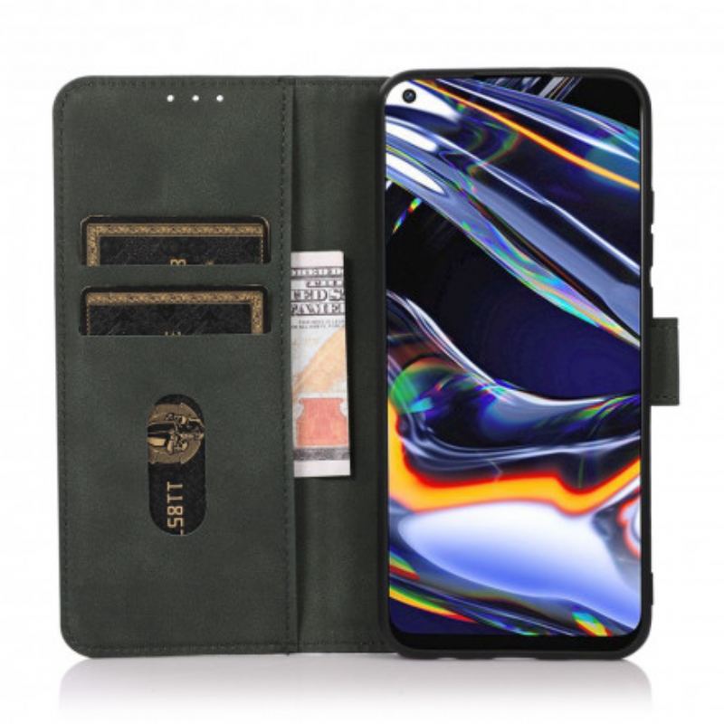 Capa Flip Para OnePlus Nord CE 5G Khazneh Moda Efeito Couro