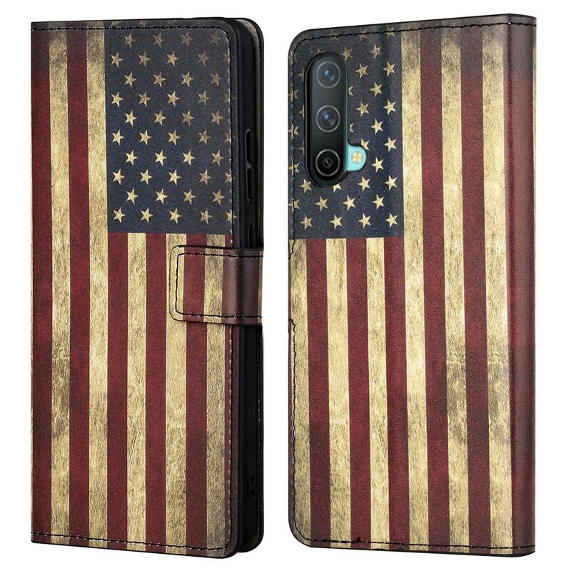 Capa Folio Para OnePlus Nord CE 5G Bandeira Americana