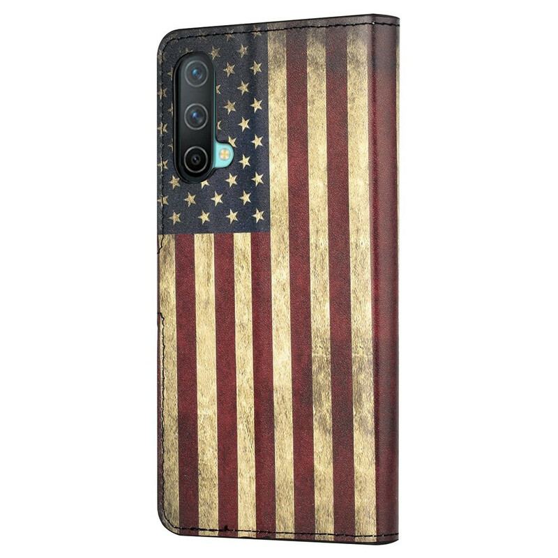 Capa Folio Para OnePlus Nord CE 5G Bandeira Americana