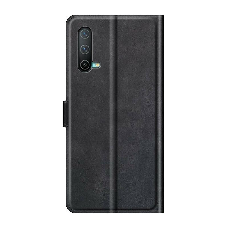 Capa Folio Para OnePlus Nord CE 5G Efeito De Couro Extremo Fino