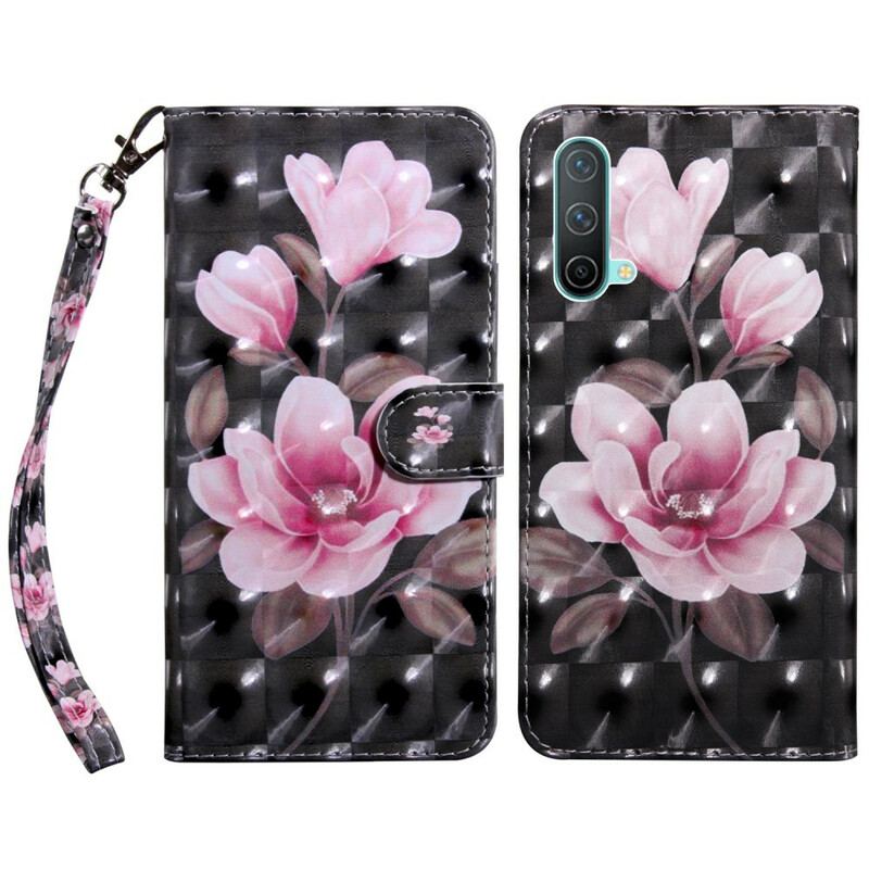 Capa Folio Para OnePlus Nord CE 5G Flores Em Flor