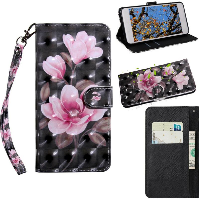 Capa Folio Para OnePlus Nord CE 5G Flores Em Flor