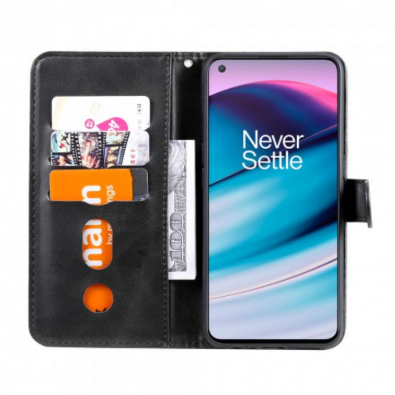 Capa Folio Para OnePlus Nord CE 5G Porta-moedas Vintage