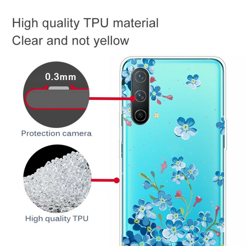 Capa Para OnePlus Nord CE 5G Flores Azuis