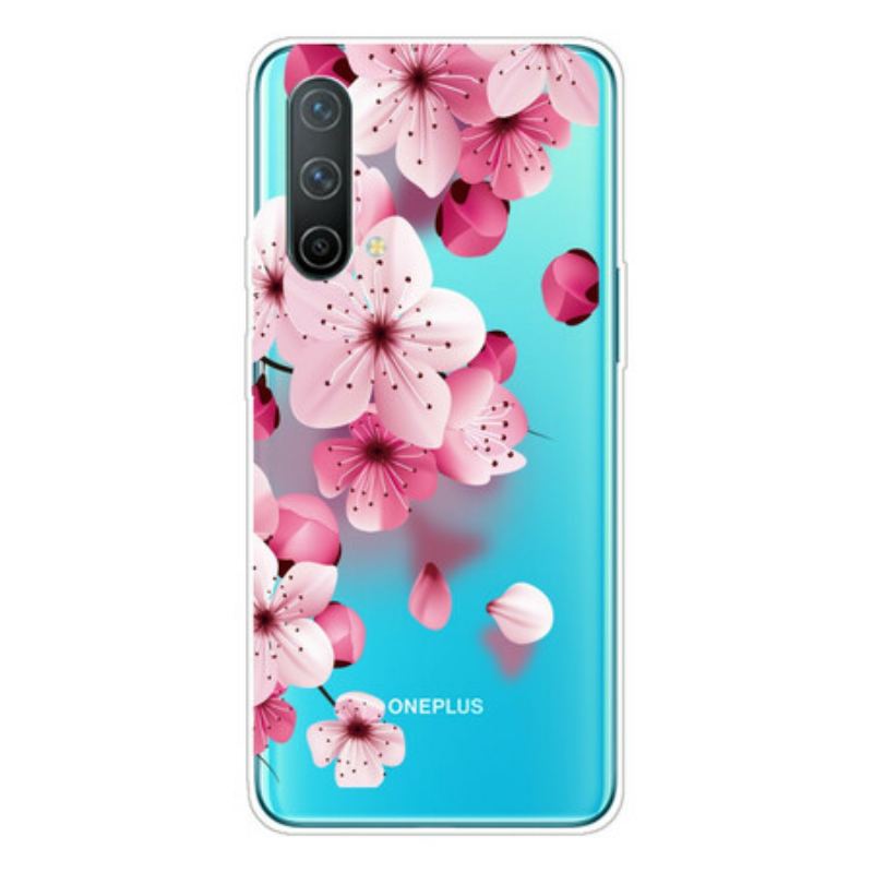 Capa Para OnePlus Nord CE 5G Pequenas Flores Cor De Rosa