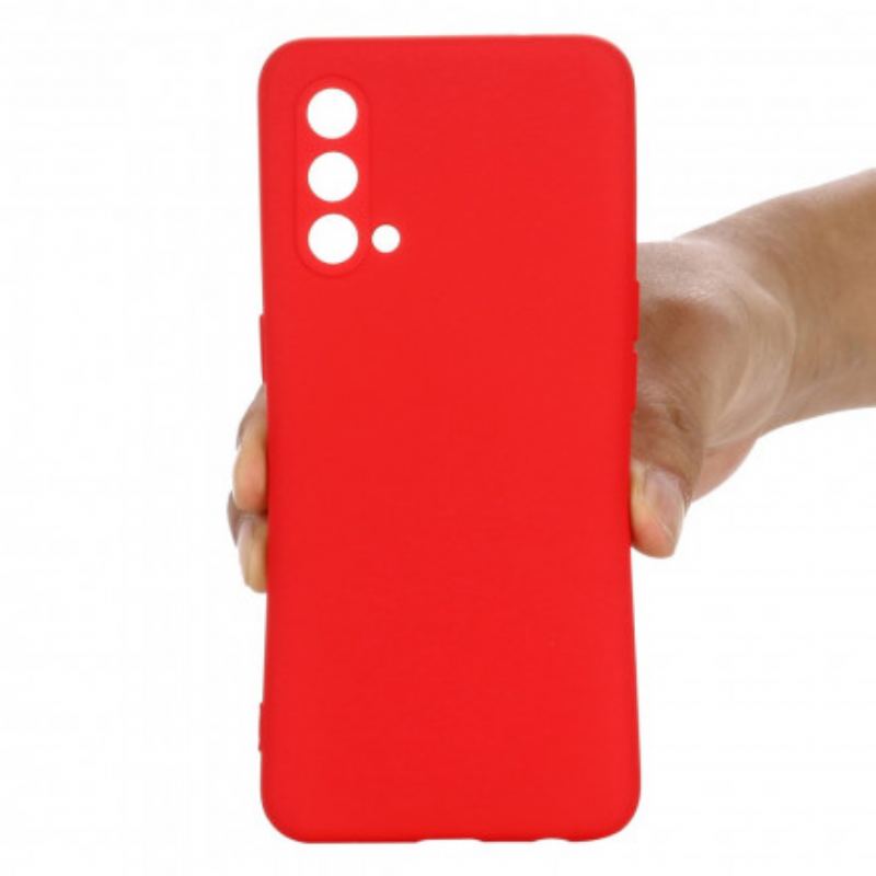 Capa Para OnePlus Nord CE 5G Silicone Líquido Com Cordão