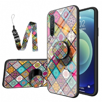 Capa Para OnePlus Nord CE 5G Suporte Magnético Patchwork