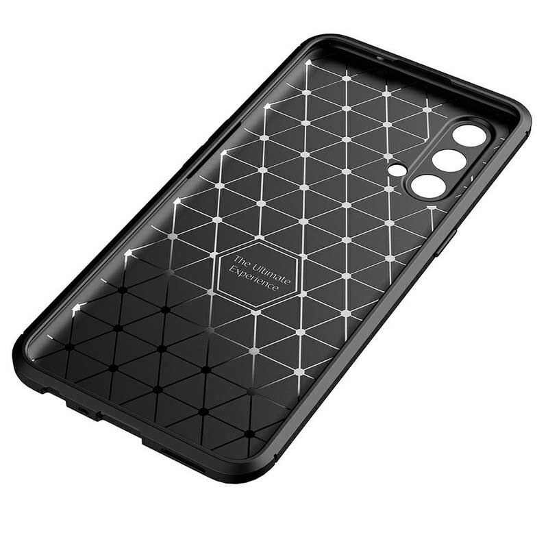 Capa Para OnePlus Nord CE 5G Textura Flexível De Fibra De Carbono