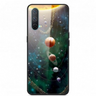 Capa Para OnePlus Nord CE 5G Vidro Temperado Do Planeta Do Sistema Solar