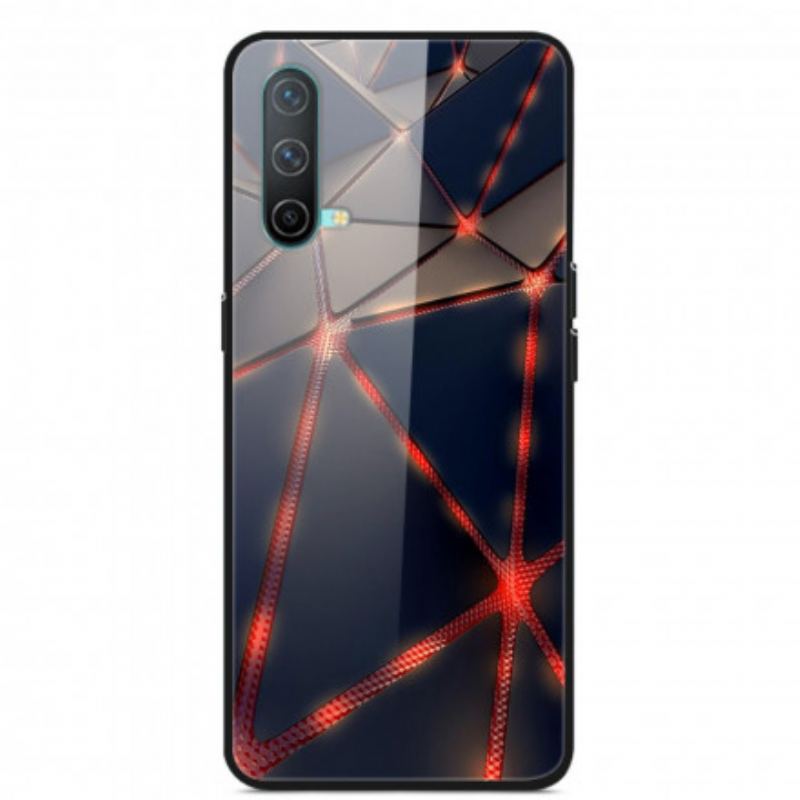 Capa Para OnePlus Nord CE 5G Vidro Temperado Raio Vermelho