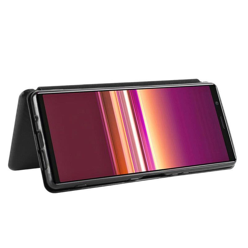 Capa De Celular Para Sony Xperia 5 II Flip Silicone De Carbono Colorido