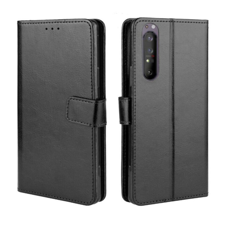 Capa De Couro Para Sony Xperia 5 II Couro Falso Chamativo