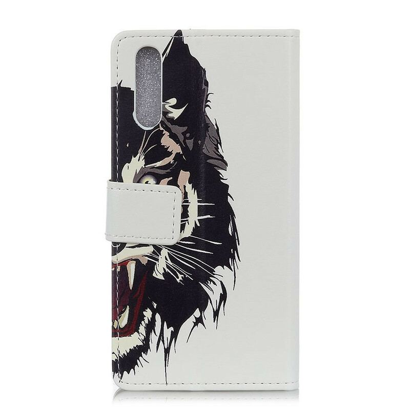 Capa De Couro Para Sony Xperia 5 II Tigre Feroz