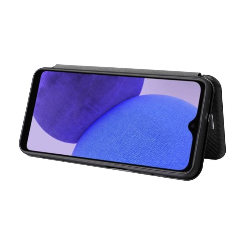 Capa De Celular Para Samsung Galaxy A23 5G Flip Fibra De Carbono Colorida