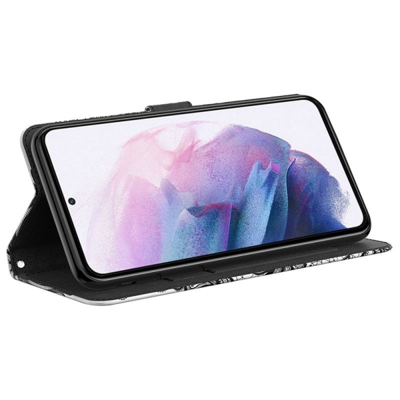 Capa De Couro Para Samsung Galaxy A23 5G De Cordão Renda Strappy