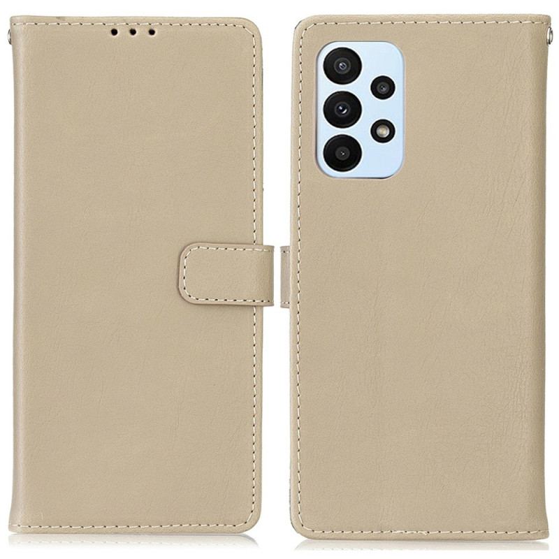 Capa De Couro Para Samsung Galaxy A23 5G Estilo Classico