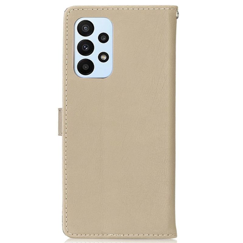 Capa De Couro Para Samsung Galaxy A23 5G Estilo Classico