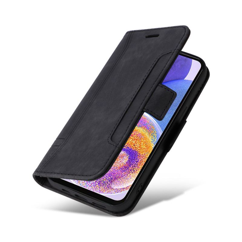 Capa De Couro Para Samsung Galaxy A23 5G Titular Do Cartão Frontal