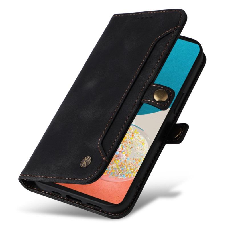 Capa De Couro Para Samsung Galaxy A23 5G Titular Do Cartão Frontal