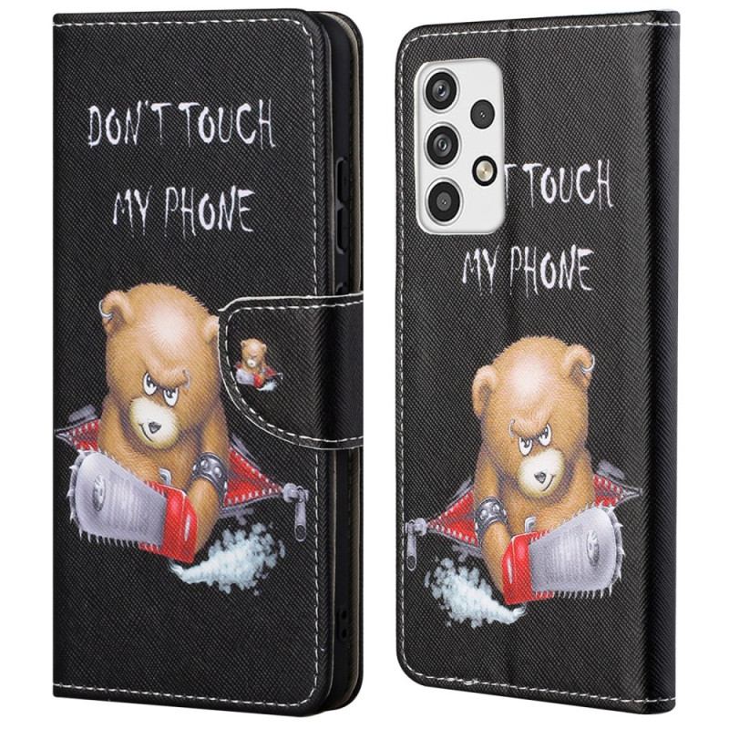 Capa De Couro Para Samsung Galaxy A23 5G Urso Perigoso