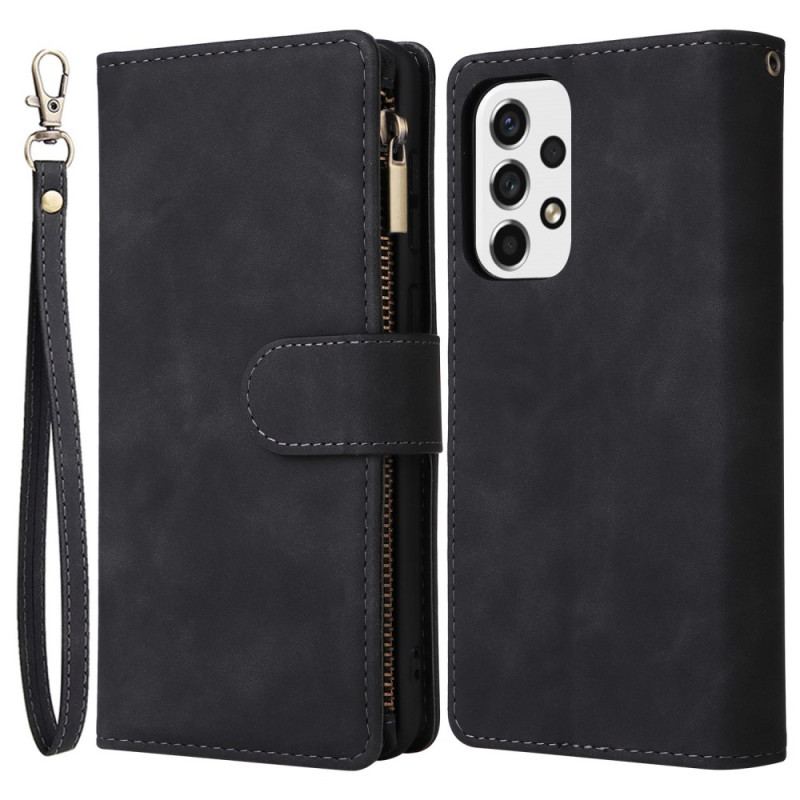 Capa Flip Para Samsung Galaxy A23 5G Bolsa Com Cordão