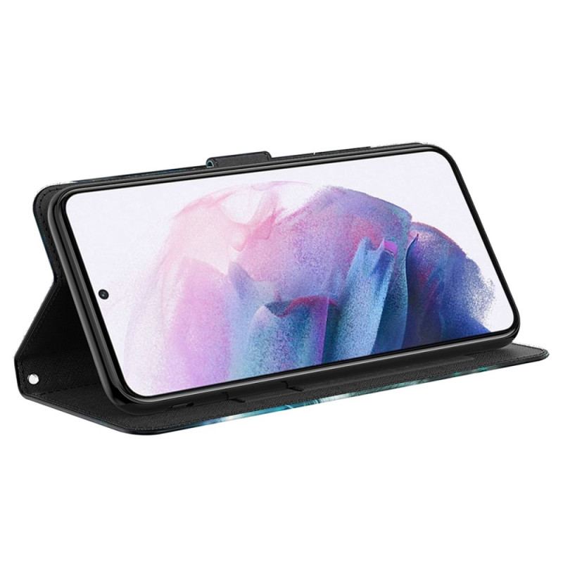 Capa Flip Para Samsung Galaxy A23 5G De Cordão Lobo Cordão