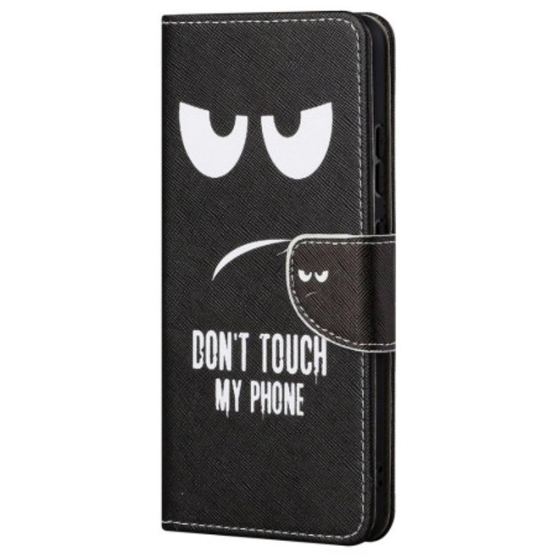 Capa Flip Para Samsung Galaxy A23 5G Não Toque No Meu Telefone