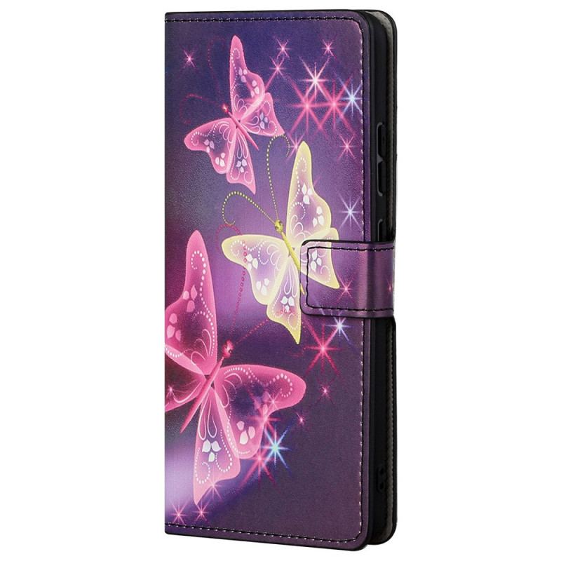 Capa Folio Para Samsung Galaxy A23 5G Borboletas