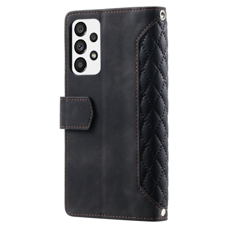 Capa Folio Para Samsung Galaxy A23 5G Estilo Acolchoado