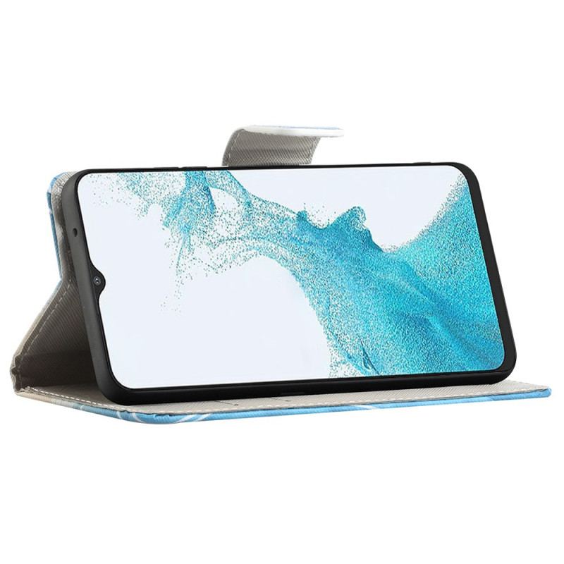 Capa Folio Para Samsung Galaxy A23 5G Fique Calmo