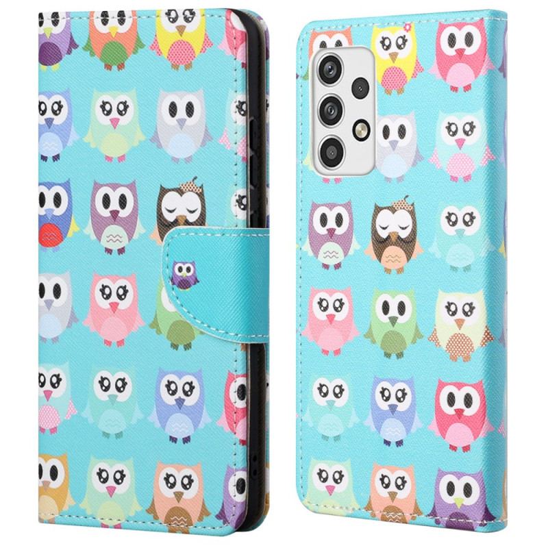 Capa Folio Para Samsung Galaxy A23 5G Gangue Coruja