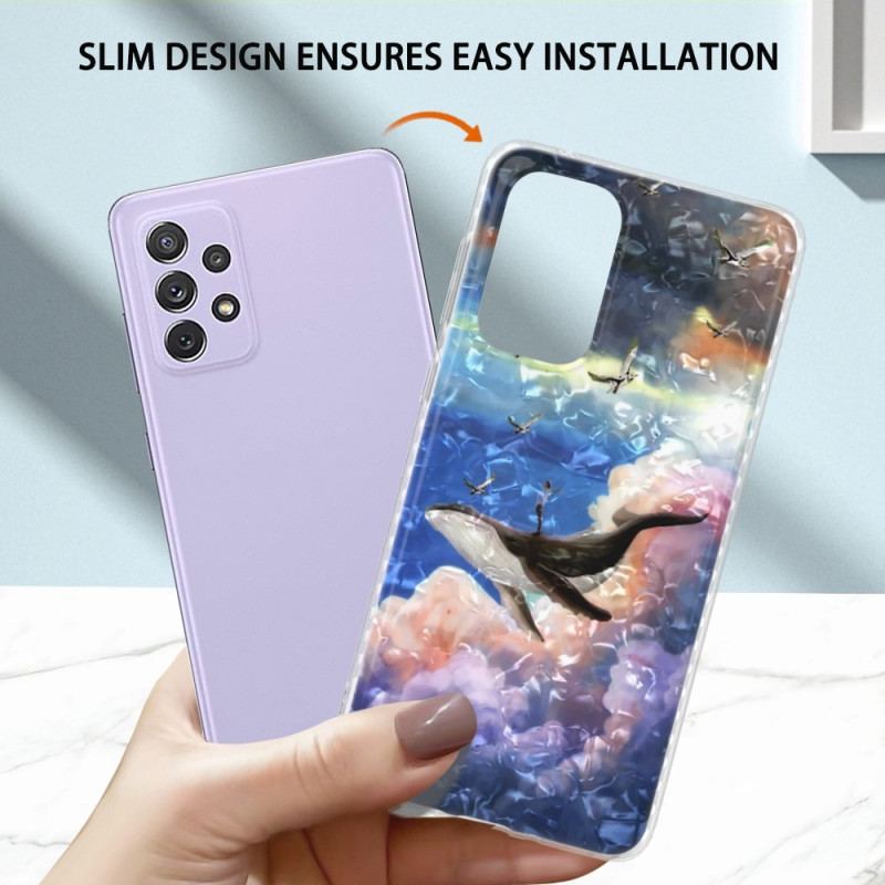 Capa Para Samsung Galaxy A23 5G Baleia Estilizada