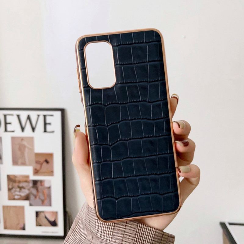 Capa Para Samsung Galaxy A23 5G Couro Genuíno Estilo Crocodilo