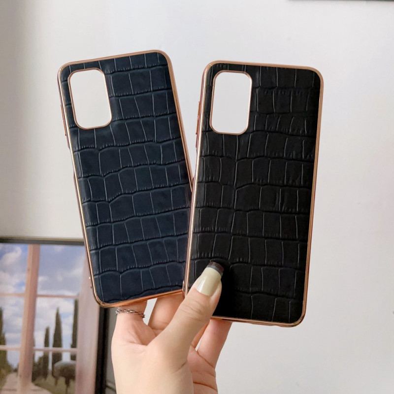 Capa Para Samsung Galaxy A23 5G Couro Genuíno Estilo Crocodilo