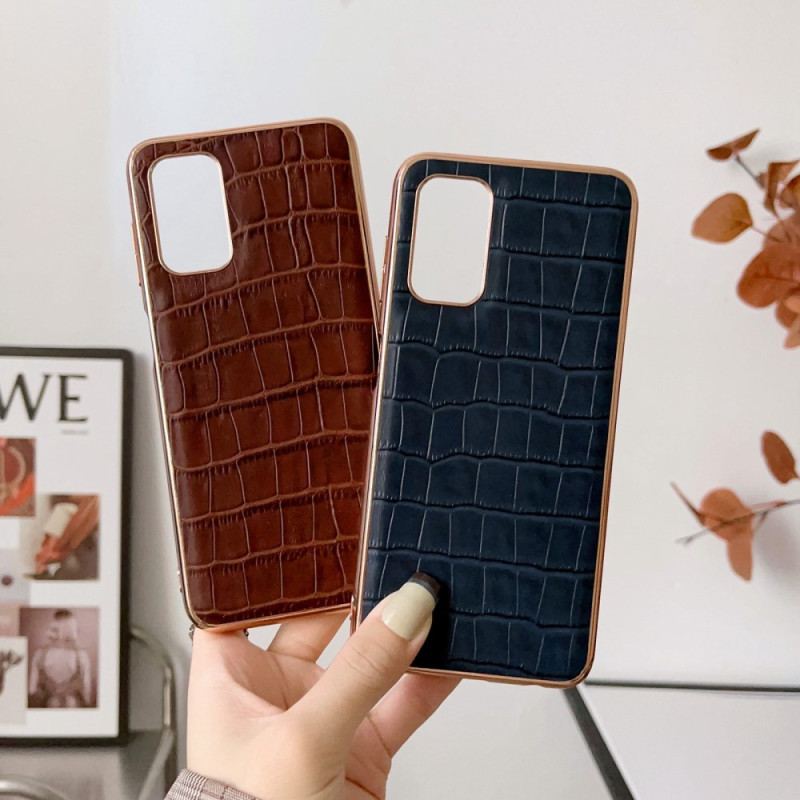 Capa Para Samsung Galaxy A23 5G Couro Genuíno Estilo Crocodilo