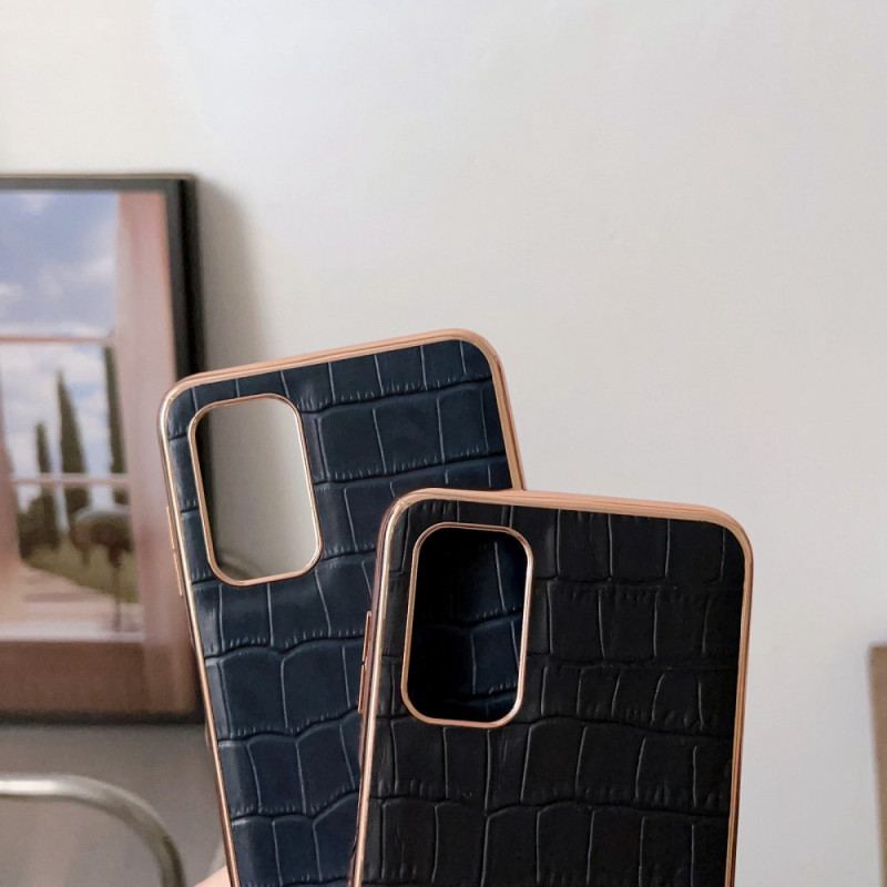 Capa Para Samsung Galaxy A23 5G Couro Genuíno Estilo Crocodilo