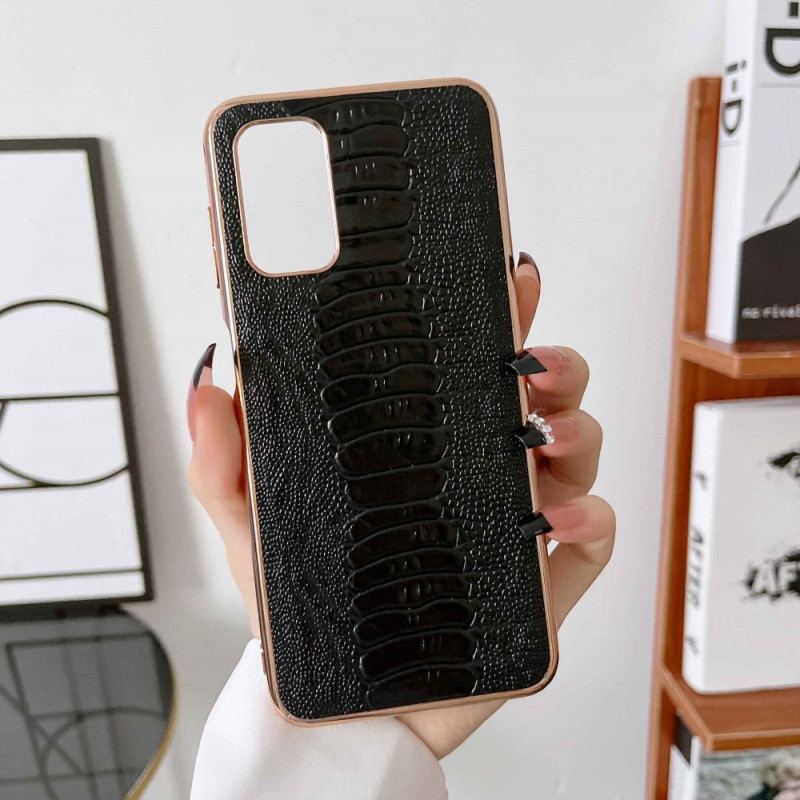 Capa Para Samsung Galaxy A23 5G Couro Genuíno Estilo Crocodilo