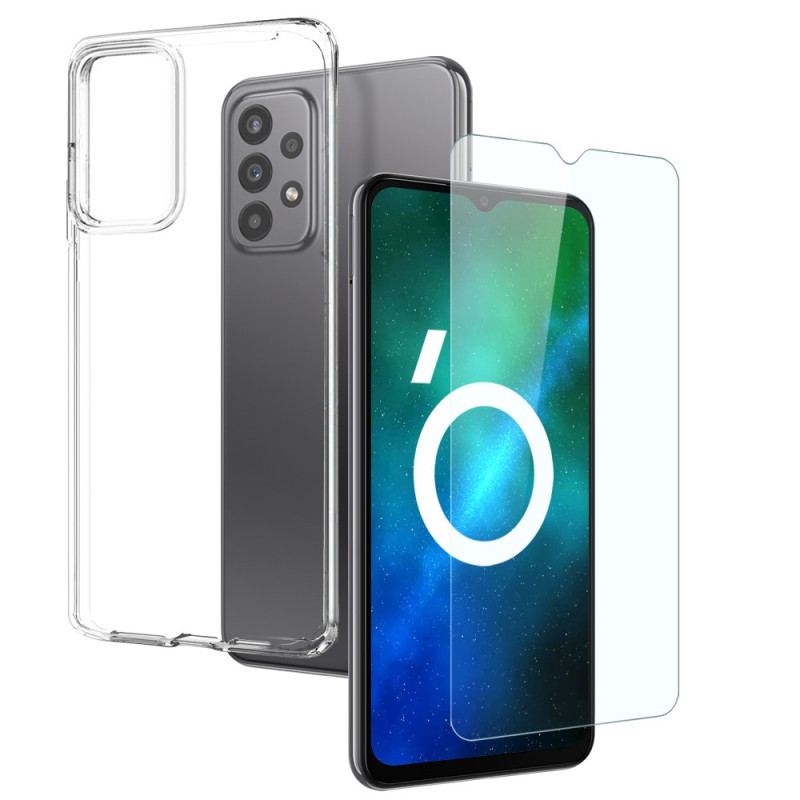 Capa Para Samsung Galaxy A23 5G Transparente Com Protetor De Tela