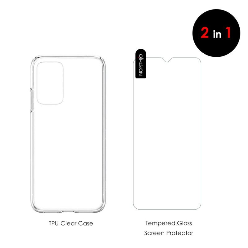 Capa Para Samsung Galaxy A23 5G Transparente Com Protetor De Tela