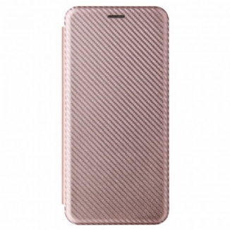 Capa De Celular Para Samsung Galaxy A72 4G / A72 5G Flip Fibra De Carbono