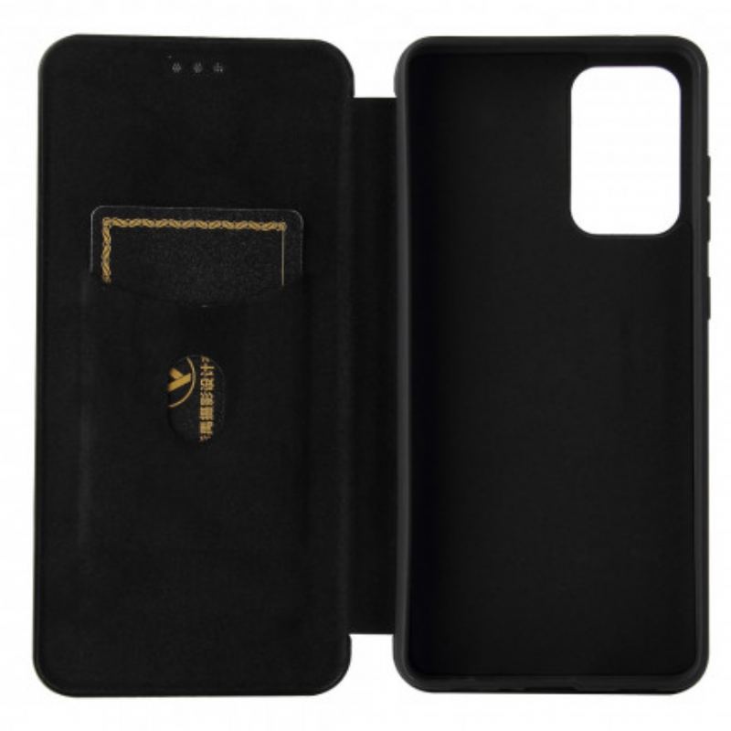 Capa De Celular Para Samsung Galaxy A72 4G / A72 5G Flip Fibra De Carbono